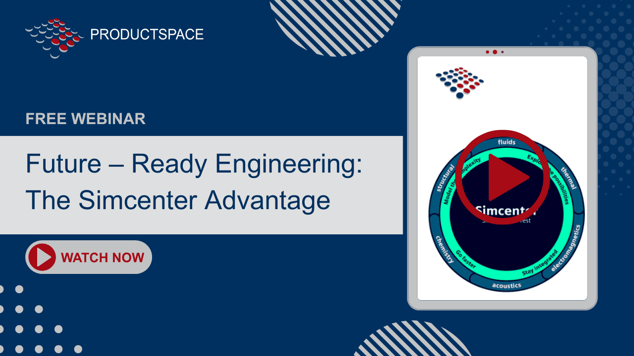 Webinar promotional graphic featuring speaker Vijay Vanam with text: 'Design Smarter, Simulate Faster: The Simcenter Engineering Edge – July 16, 11:00 AM CST